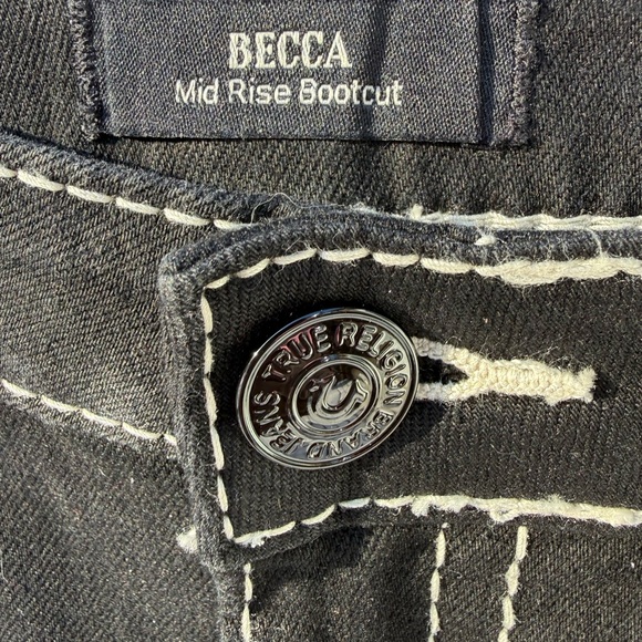 True Religion Women's Black Flare Jeans - Picture 11 of 14